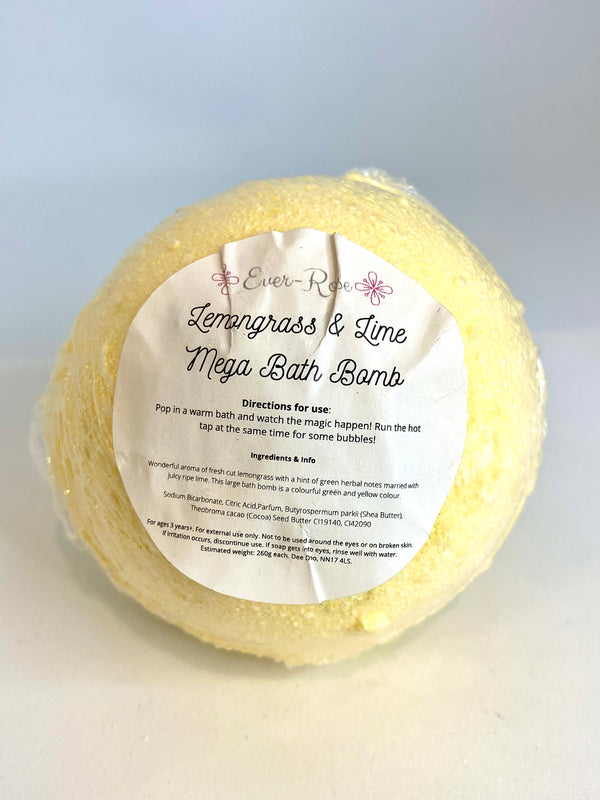 Lemongrass & Lime Bath Bomb (Mega)